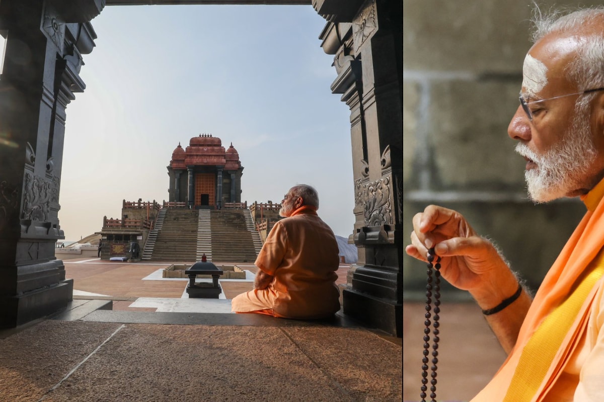 Before Exit Poll Results, Glimpse of PM Modi’s Meditation at Vivekananda Rock Memorial | Video