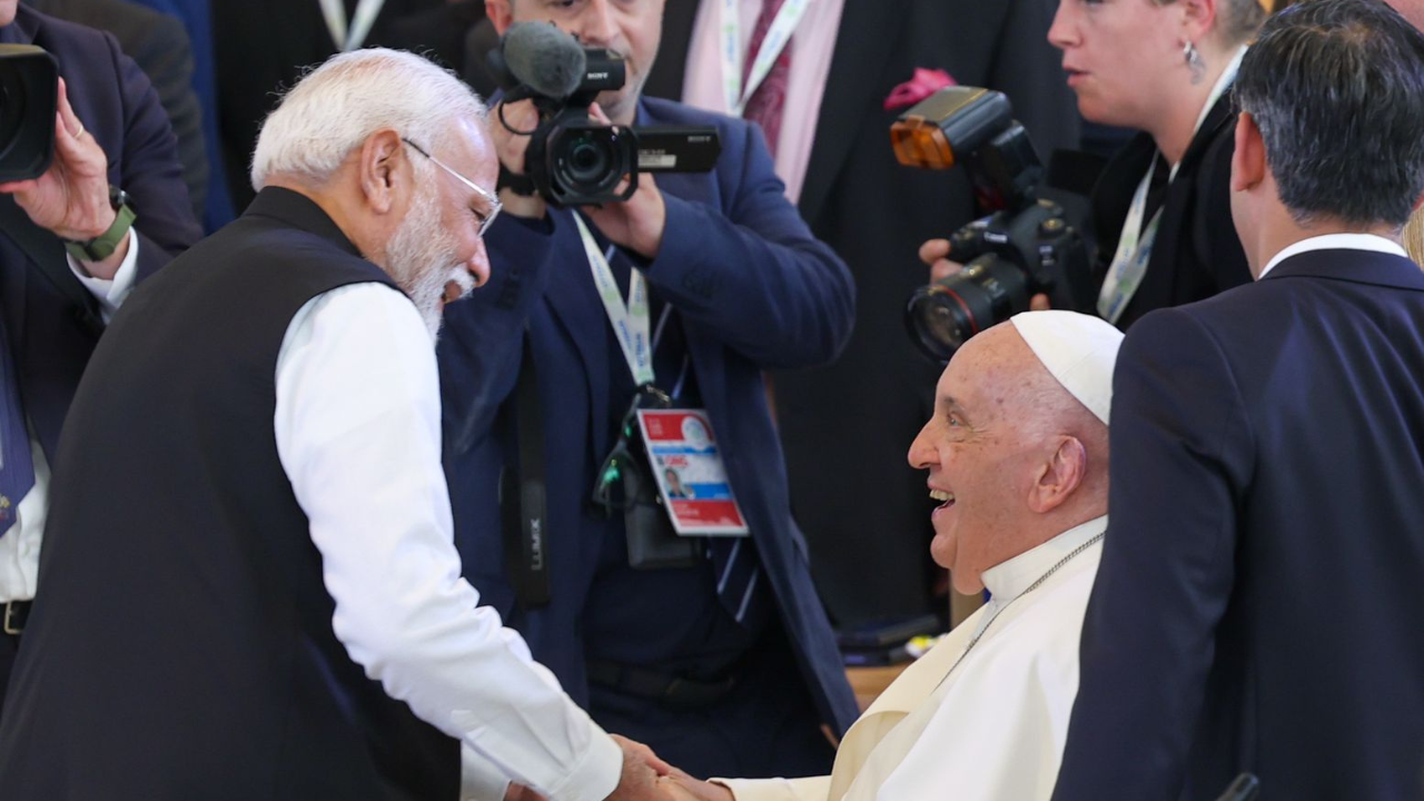 G7 Summit: PM Modi, Pope Francis share warm embrace