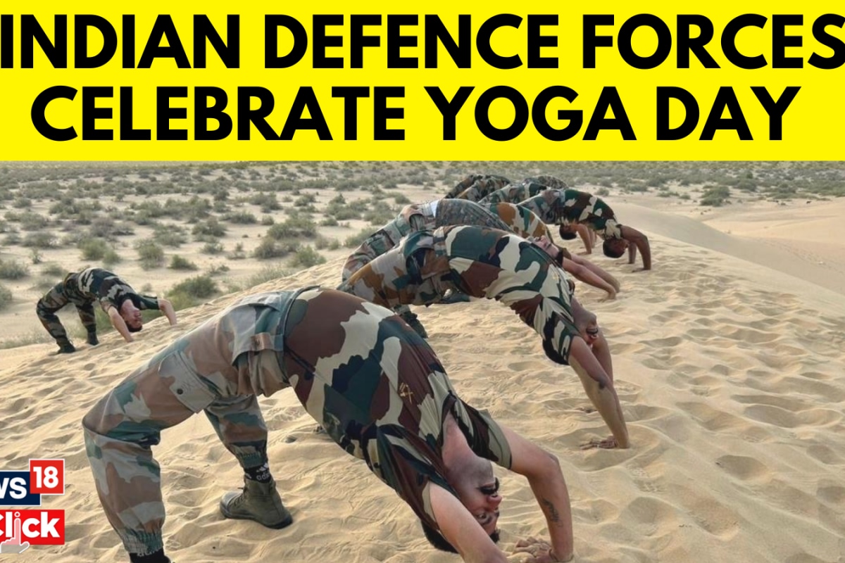 Indian Army Personnel Perform Yoga At Siachen On Yoga Day 2024