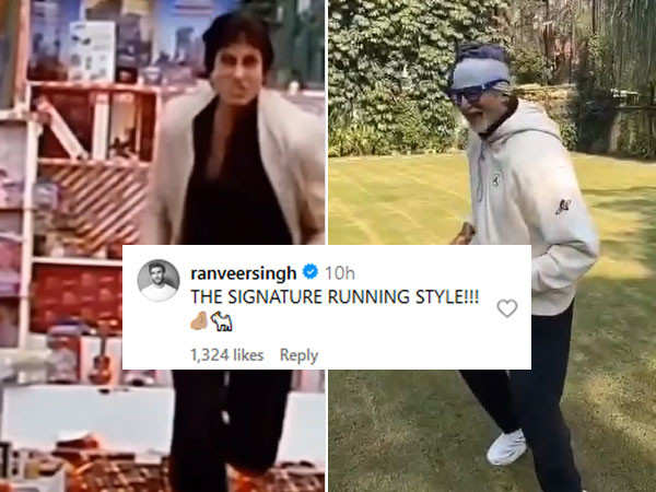 Ranveer Singh reacts to Amitabh Bachchanâs video of his signature run
