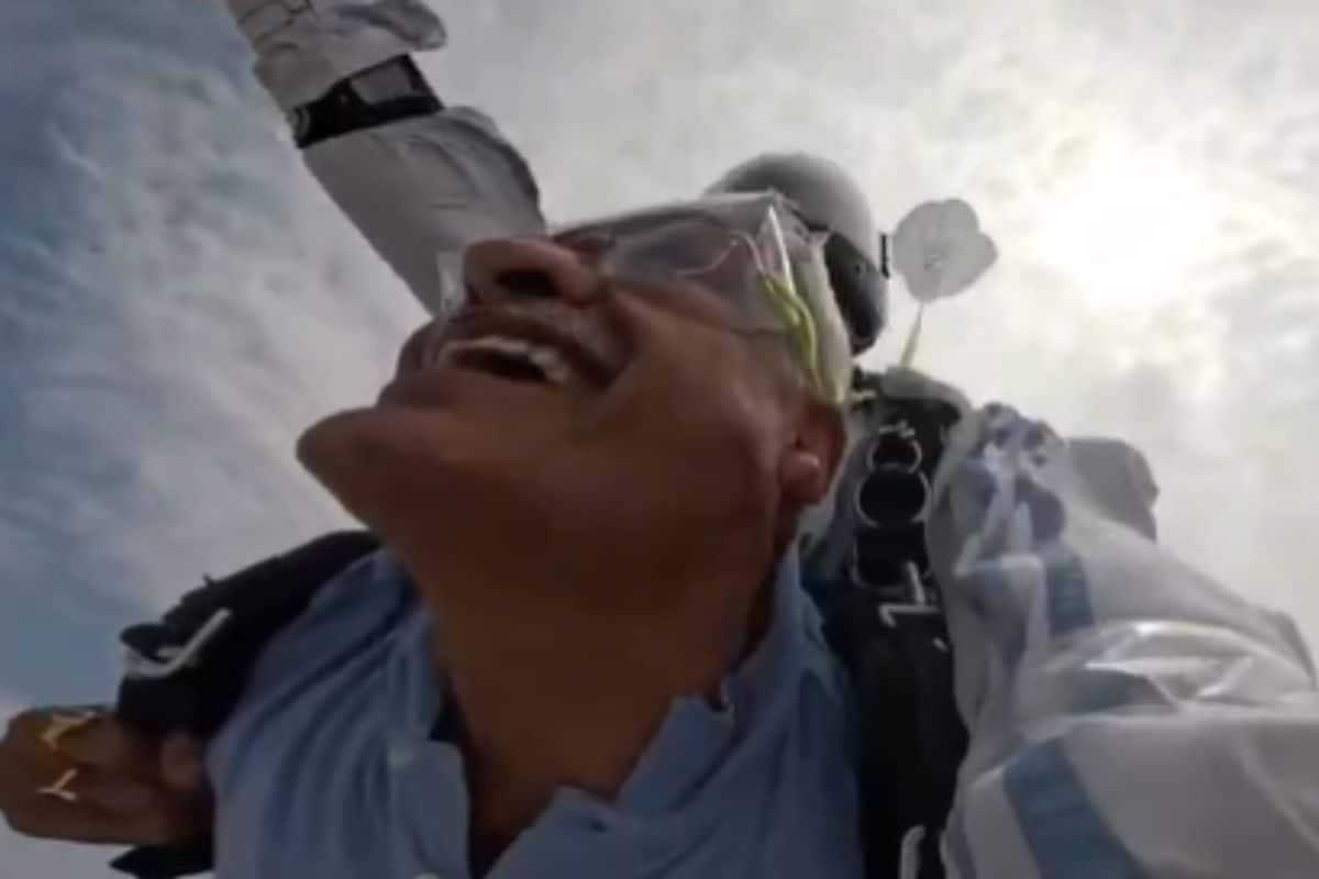 Union Minister Gajendra Singh Shekhawat Takes To Skies On World Skydiving Day | Video
