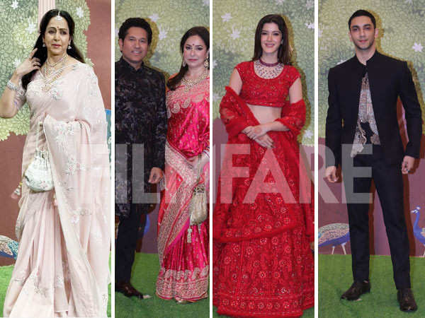 Hema Malini Ranveer Singh and more at Anant-Radhikas Shubh Ashirwad event