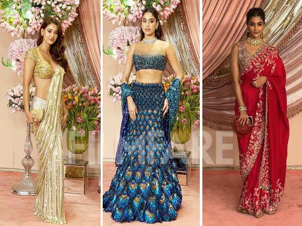 Janhvi Kapoor Disha Patani Mouni Roy and more at Anant-Radhikaâs sangeet