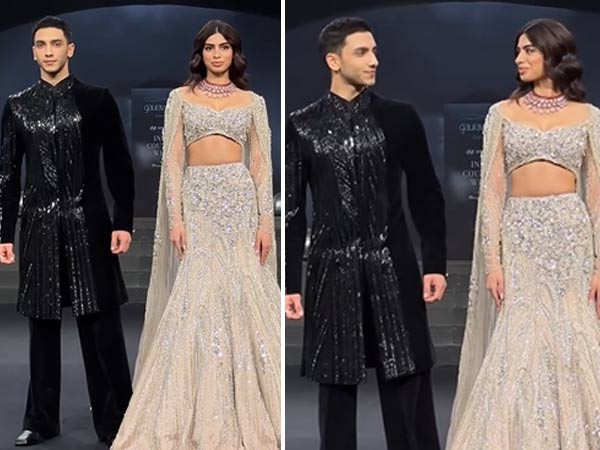 Rumoured couple Khushi Kapoor and Vedang Raina walk the ramp at ICW 2024
