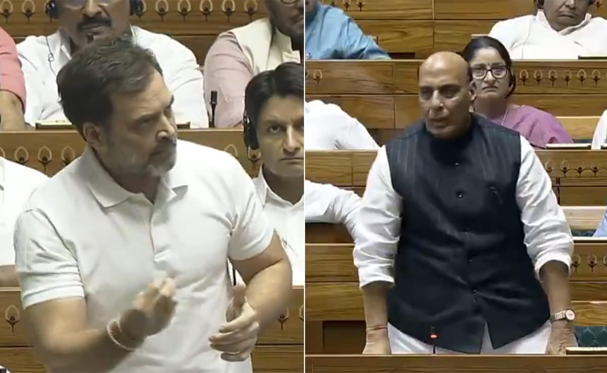 Rahul Gandhi, Rajnath Singh Face-Off In Parliament Over Agniveer