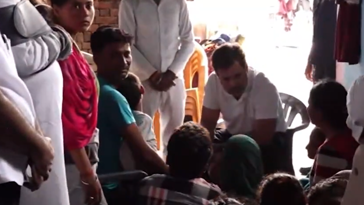 Rahul Gandhi meets families of Hathras stampede victims