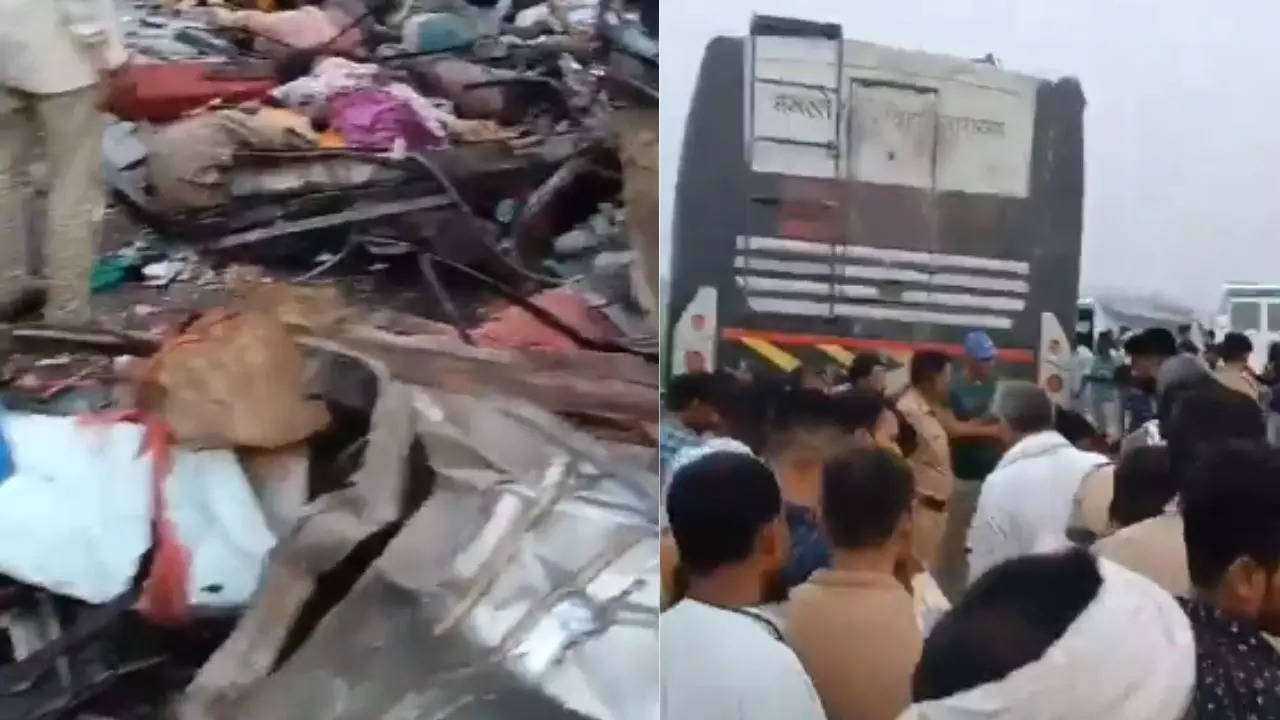 18 dead as bus crashes into tanker on Agra-Lucknow expressway