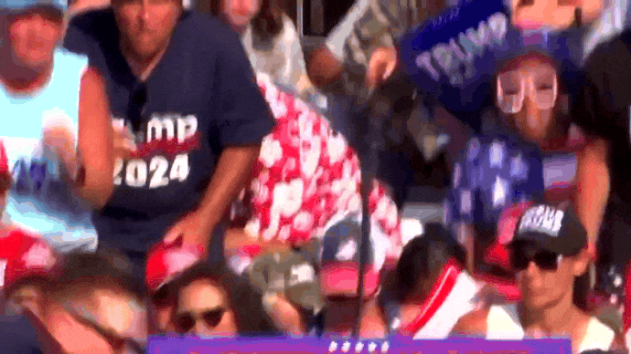 Video: Moment Donald Trump was attacked during rally