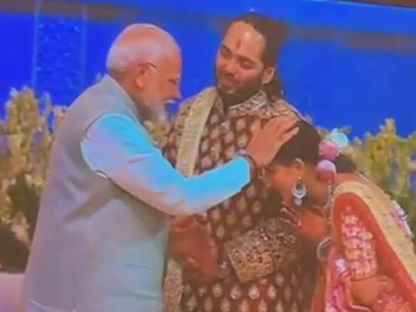 Prime Minister Narendra Modi arrives at Anant-Radhikas Ashirwad ceremony
