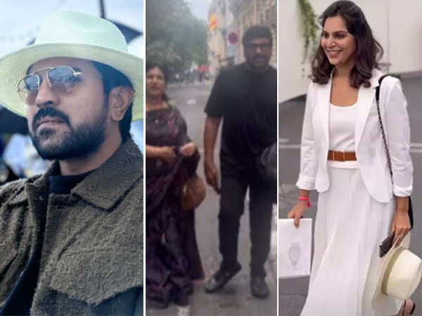 Ram Charan and Upasana Konidela get drenched at Paris Olympics 2024