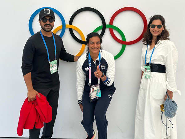Paris Olympics 2024: Ram Charan and Upasana pose with PV Sindhu