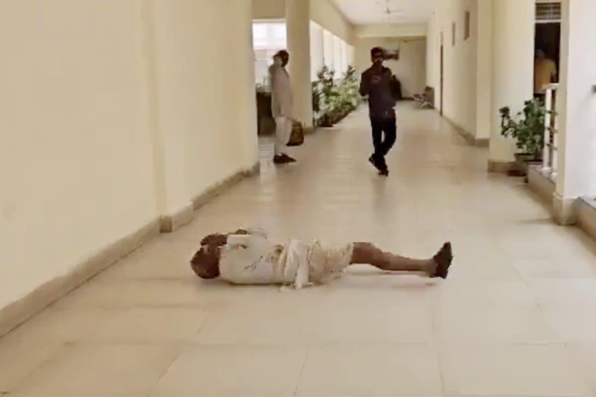 Farmer Rolls On Floor At Madhya Pradesh Collector’s Office, Alleges Land Grabbing | Video