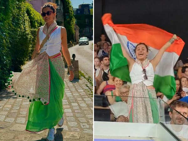 Pictures: Taapsee Pannu cheers for India at Paris Olympics 2024