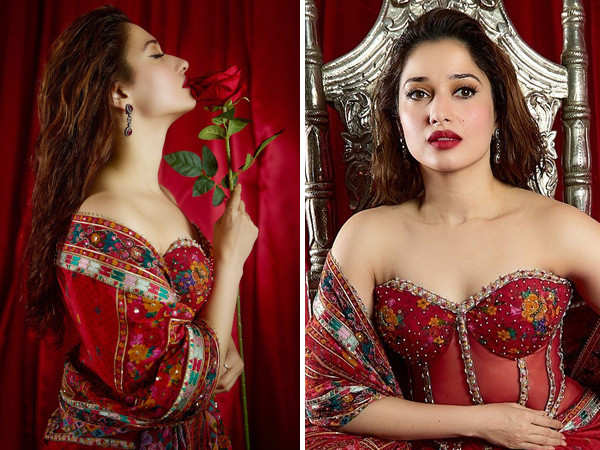 Tamannaah Bhatias stunning red ensemble is a winner
