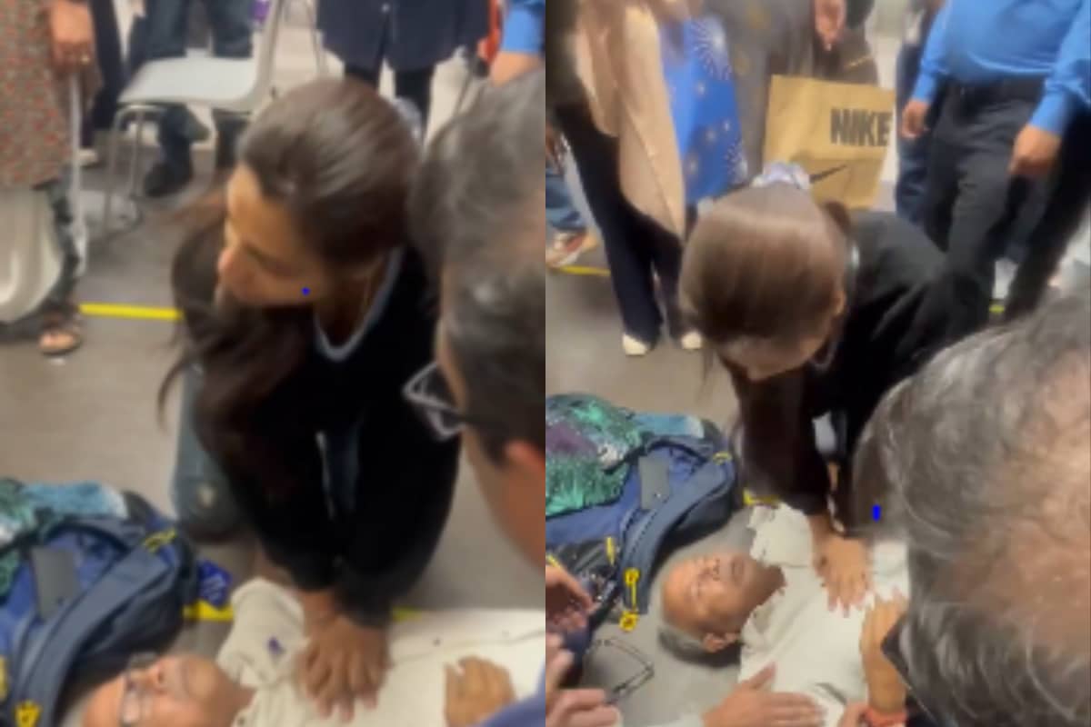 Woman Doctor Revives Elderly Man Who Suffered Heart Attack At Delhi Airport in 5 Minutes | Video