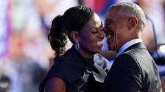 Obamas mock Trump over ‘black jobs’ and crowd sizes