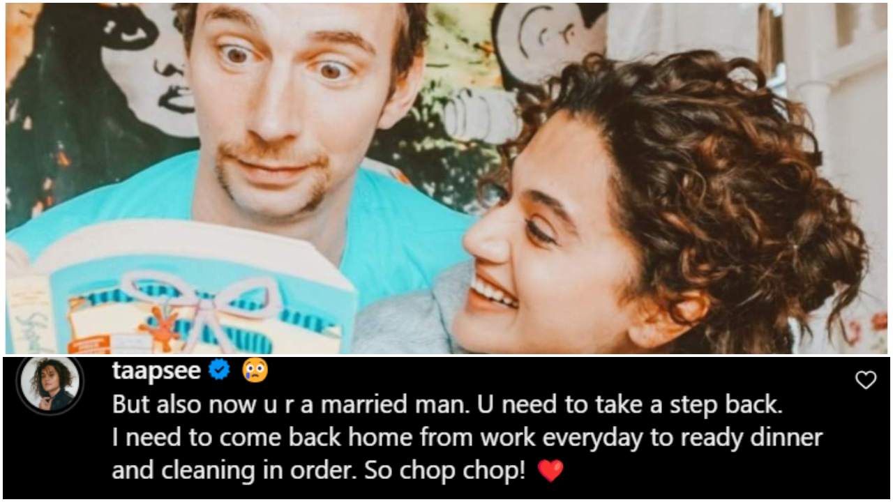 Taapsee Pannu drops hilarious comment on husband Mathias Boe’s retirement post; ‘You are married man…’