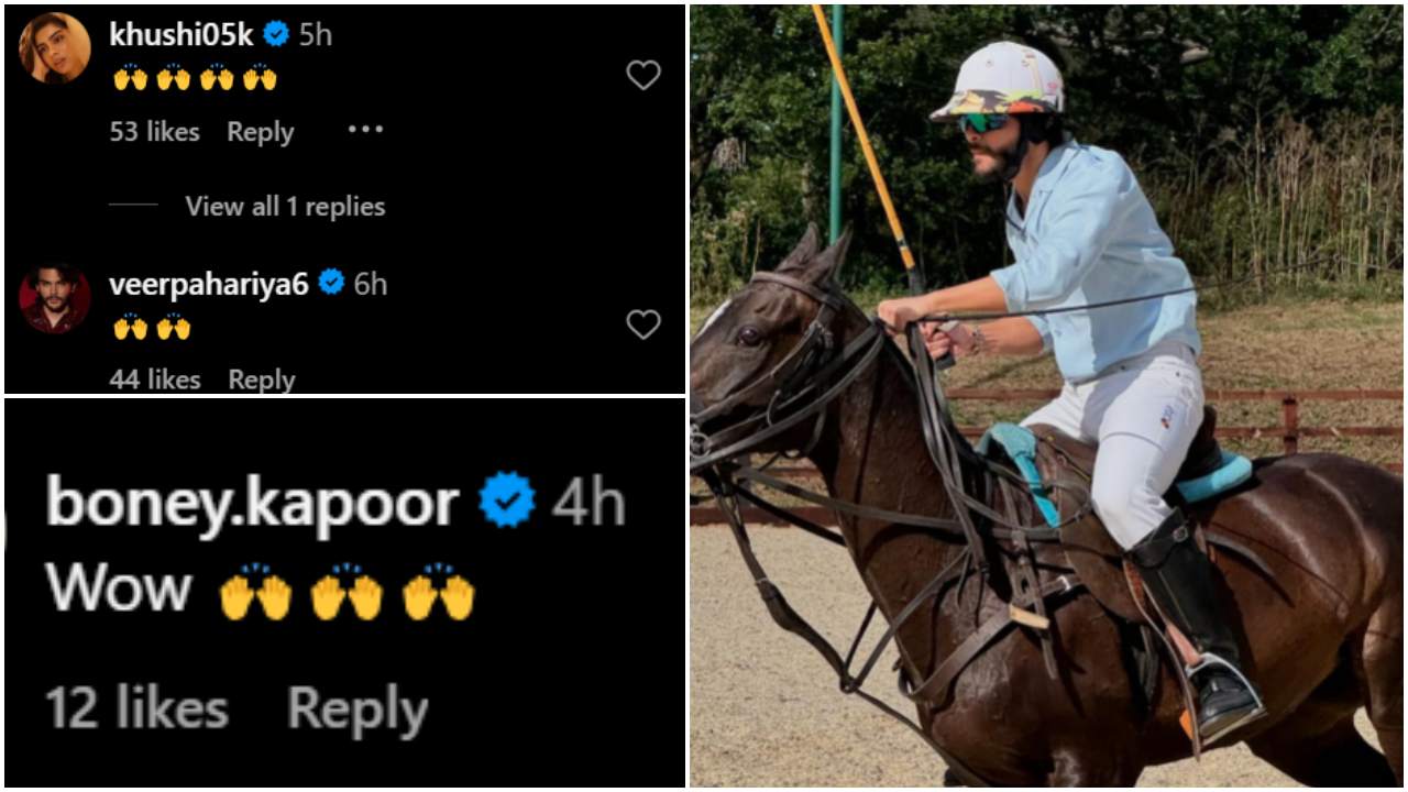 Janhvi Kapoor’s beau Shikhar Pahariya drops his horse-riding PICS; Ulajh actress, dad Boney and sister Khushi shower love