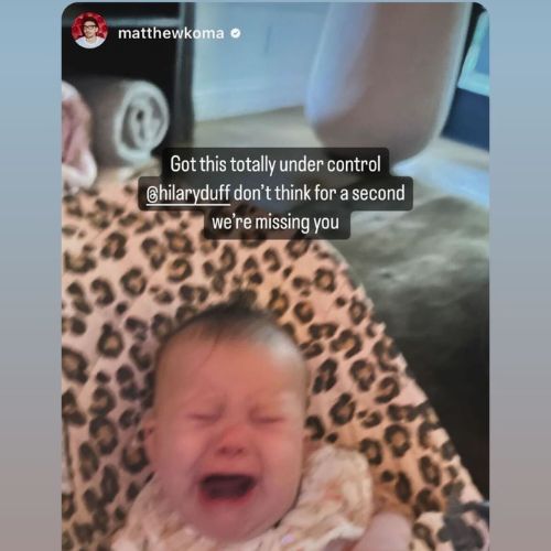 ‘Got This Totally Under Control’: Hilary Duff’s Husband Matthew Koma Shares Hilarious Picture Of Daugher Townes Crying  While