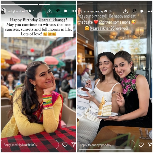 Sara Ali Khan Birthday: Ananya Panday asks bestie to ‘eat that cake’; Vicky Kaushal, Ayushmann Khurrana and more send love