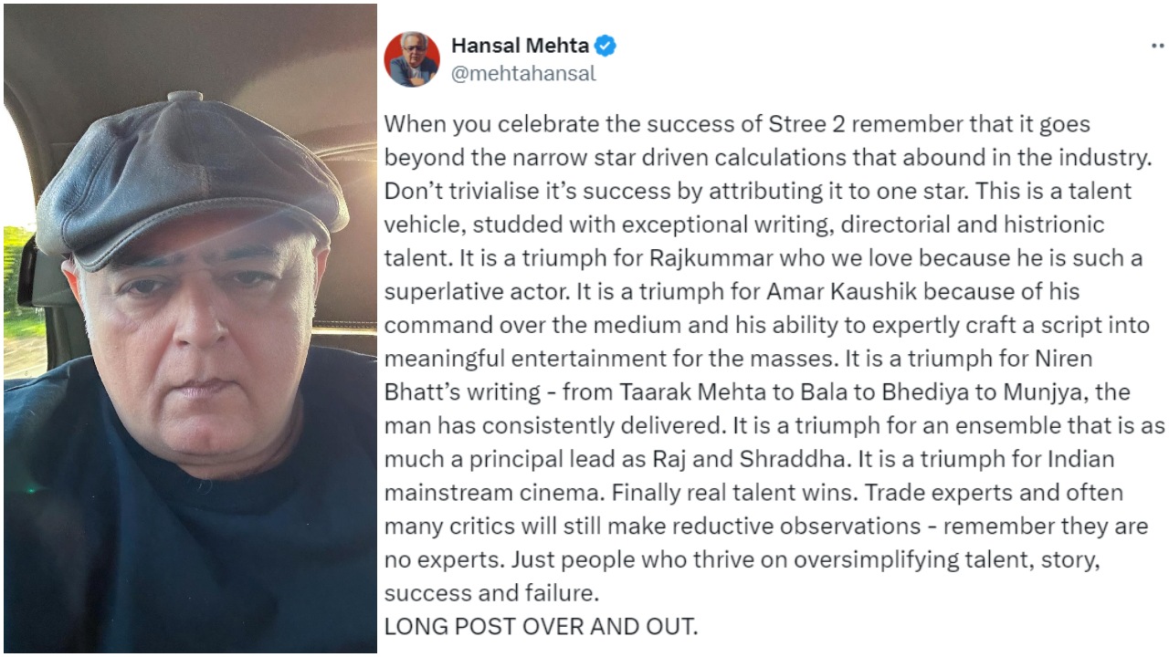 Stree 2: Hansal Mehta calls Shraddha Kapoor and Rajkummar Rao starrer ‘talent vehicle’; says ‘Don’t trivialise its success…’