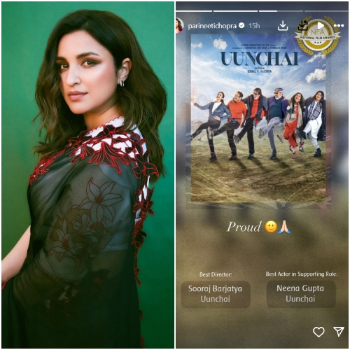 Parineeti Chopra is ‘proud’ of Sooraj Barjatya and Neena Gupta’s big wins for Uunchai at 70th National Film Awards