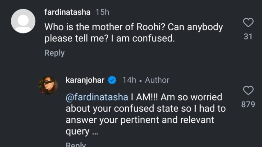 Karan Johar gives stern reply as netizen asks about daughter Roohi’s mom; ‘Am so worried about your confused state…’