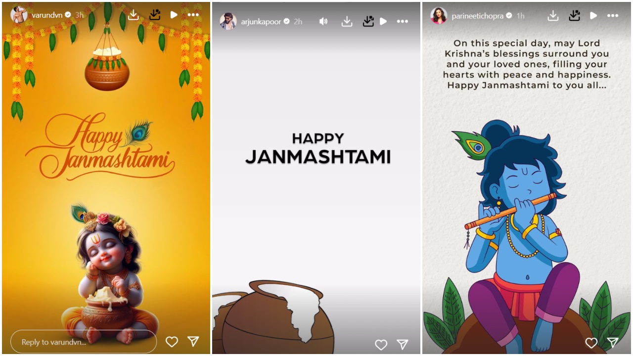 Janmashtami 2024: Varun Dhawan, Arjun Kapoor, Parineeti Chopra and more celebrate Lord Krishna’s birth and send wishes to fans