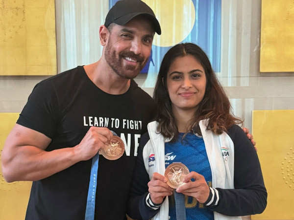 John Abraham meets up with Olympic medalist Manu Bhaker