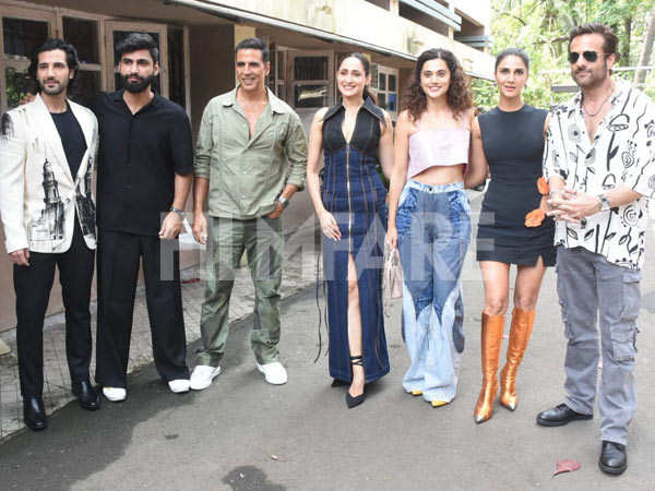 Photos: Khel Khel Mein cast steps out to promote the film