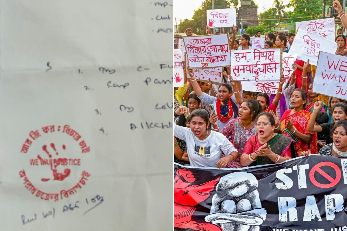 Protest On Prescription: Bengal Doctor’s Red Ink Stamp Seeks Justice For Kolkata Rape Victim