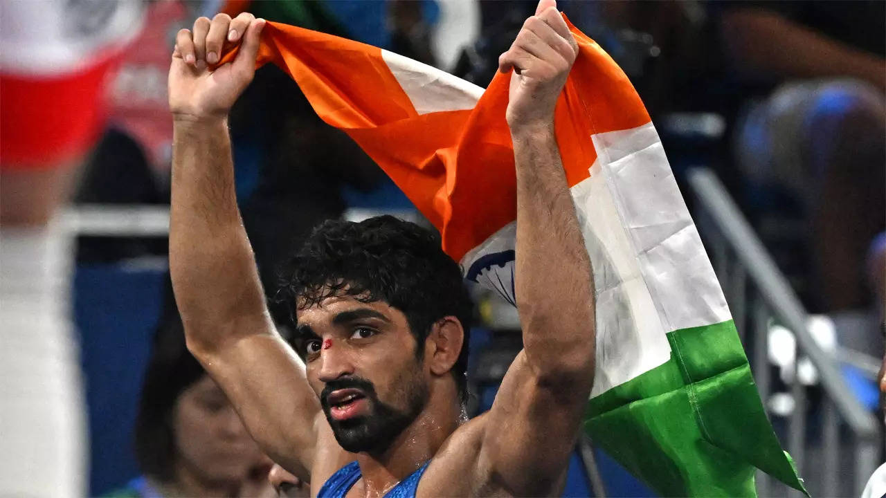 Aman Sehrawat clinches 57kg wrestling bronze at Paris Olympics