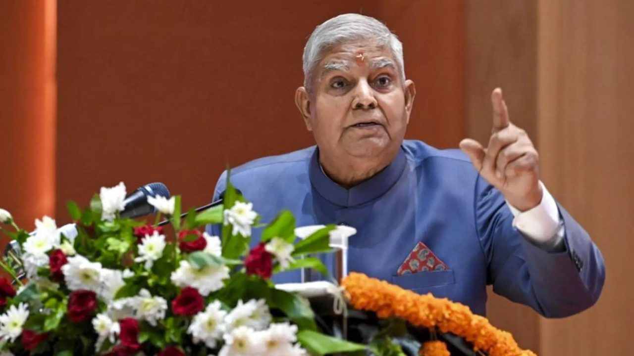 ‘Watch out …’: Dhankhar attacks Cong over ‘can happen in India too’ remark