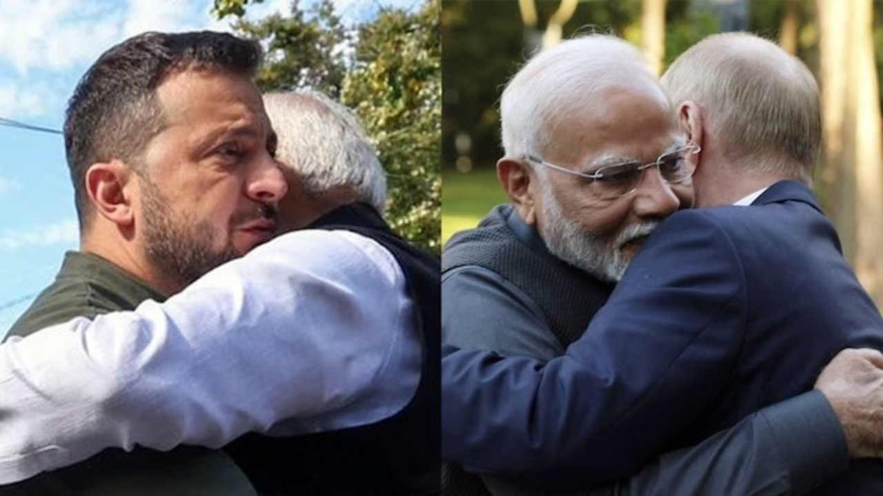 Tale of two hugs: PM Modi’s ‘Bharat first’ policy on display in Ukraine visit