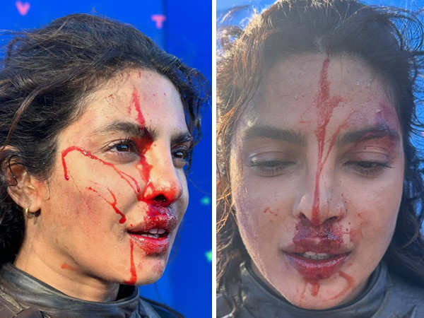 Priyanka Chopra Jonas is all bloodied up in these BTS photos from The Bluff