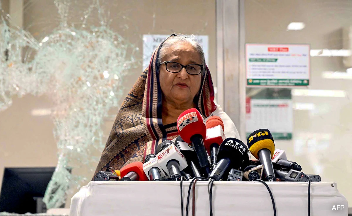 Sheikh Hasina Lands At Hindon Airbase Near Delhi After Fleeing Bangladesh