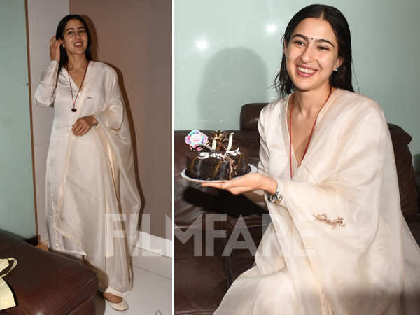 The gorgeous Sara Ali Khan celebrates her birthday with the media