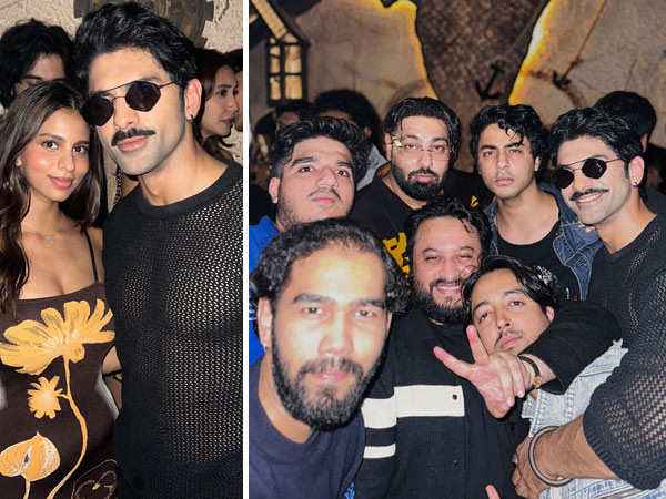 Aryan Khan Suhana Khan party with Heeramandiâs Taha Shah Badussha