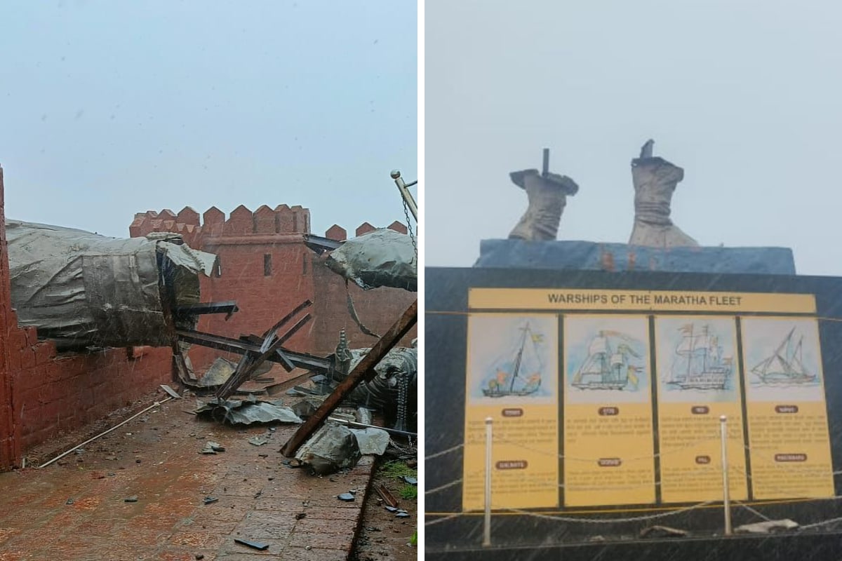 35-Foot Tall Statue Of Chhatrapati Shivaji Maharaj, Unveiled By PM Modi Last Year, Collapses In Maharashtra