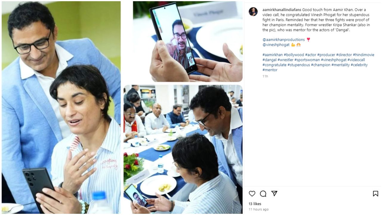 Aamir Khan video calls Indian wrestler Vinesh Phogat post her return from Paris 2024 Olympics; fans react, ‘Dangal 2 is on its way’