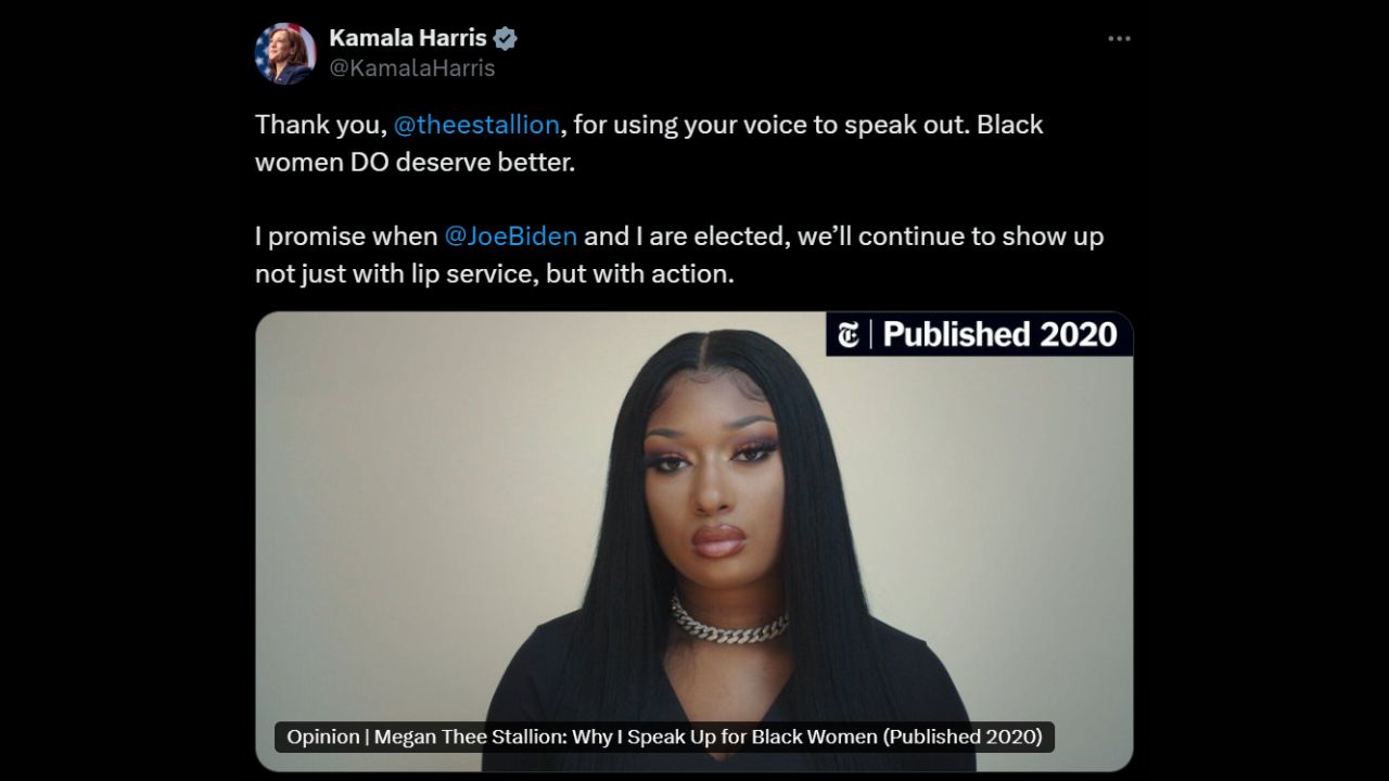 Throwback: When Kamala Harris Praised Megan Thee Stallion For Speaking Out On Tory Lanez Shooting Incident