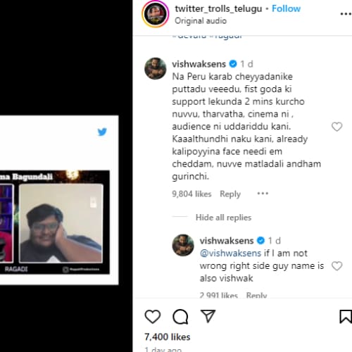 Jr NTR’s Devara trailer criticized; Vishwak Sen slams online trolls saying ‘you should be last one to talk’