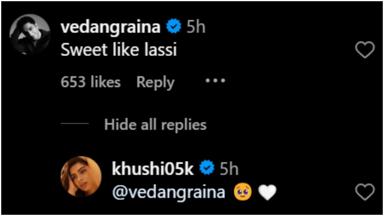Jigra actor Vedang Raina’s ‘sweet like lassi’ comment on rumored girlfriend Khushi Kapoor’s latest PICS is too cute to miss