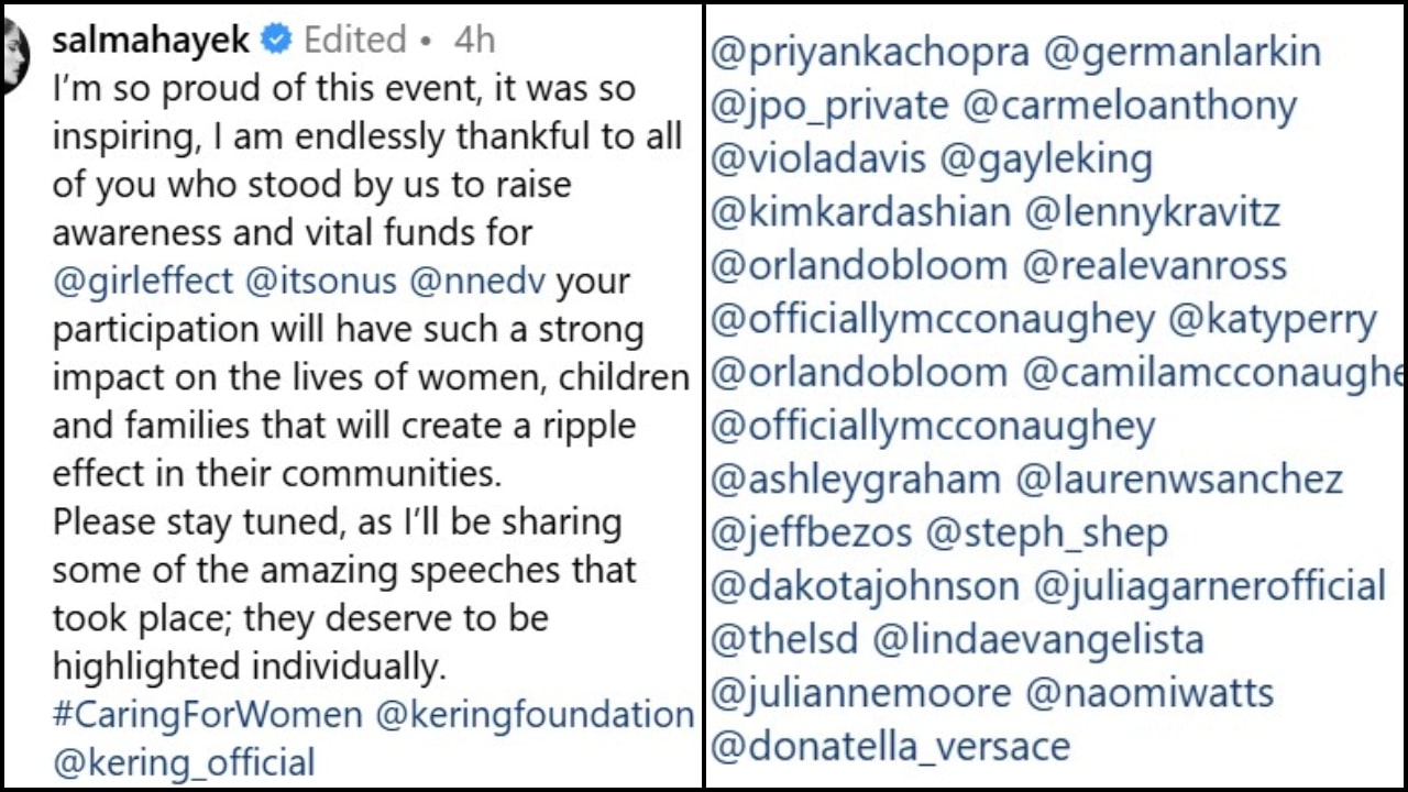 Priyanka Chopra shares heartfelt reaction to Salma Hayek’s post featuring her, Kim Kardashian and more; Find out