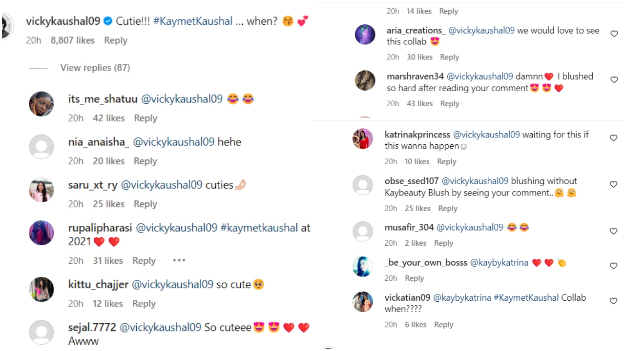 Vicky Kaushal wishes to collaborate with ‘Cutie’ Katrina Kaif and asks, ‘KaymetKaushal when?’; all of us are manifesting it