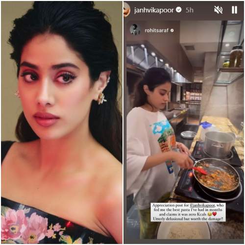 WATCH: Janhvi Kapoor cooks ‘zero Kcals’ pasta for Sunny Sanskari Ki Tulsi Kumari co-star Rohit Saraf; Don’t miss his appreciation post