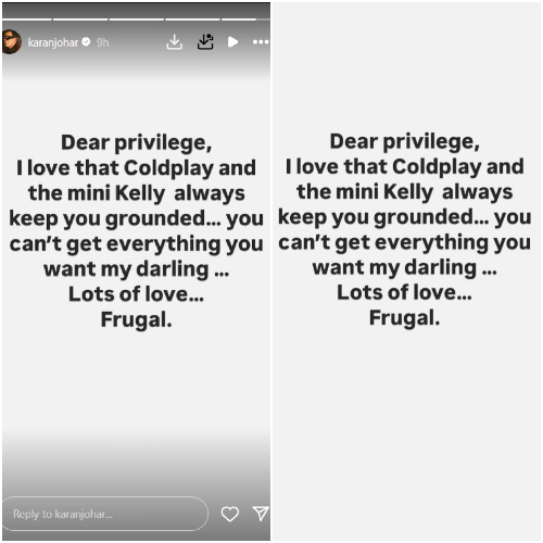 Karan Johar has message for ‘privilege’ amid Coldplay India ticket fever: ‘You can’t get everything…’