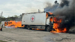 Three Red Cross staff killed in strike in eastern Ukraine