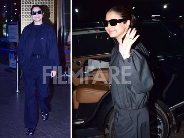 Photos: Anushka Sharma returns to Mumbai from London in an all-black look