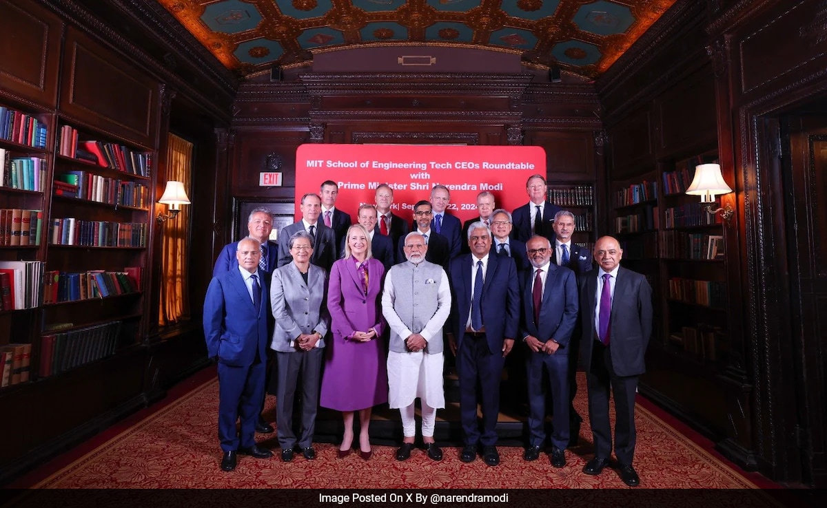 Google To Nvidia: PM Modi’s Roundtable Meet With 15 Tech CEOs At MIT